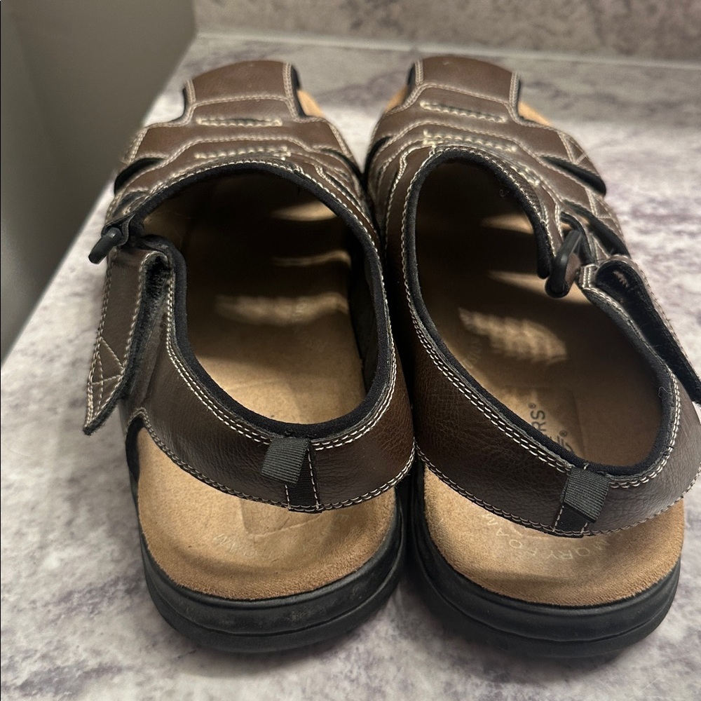 Dockers memory foam brown sandals size 13W 90-21379 - Picture 2 of 5